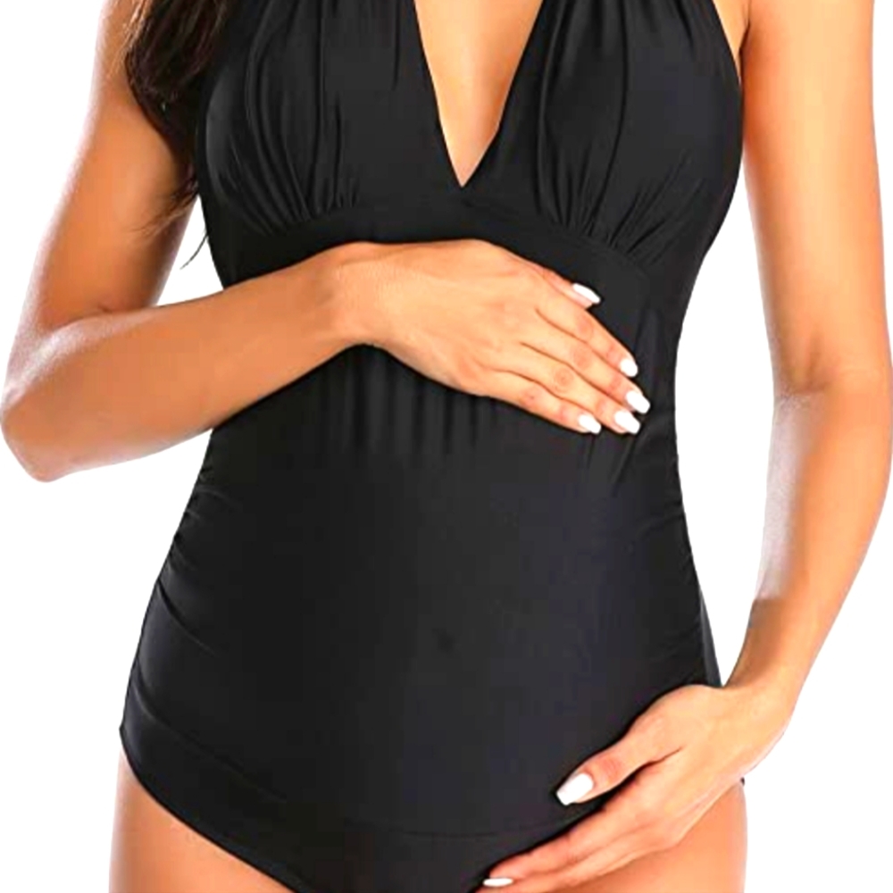 Black Maternity Swim Sz Large
